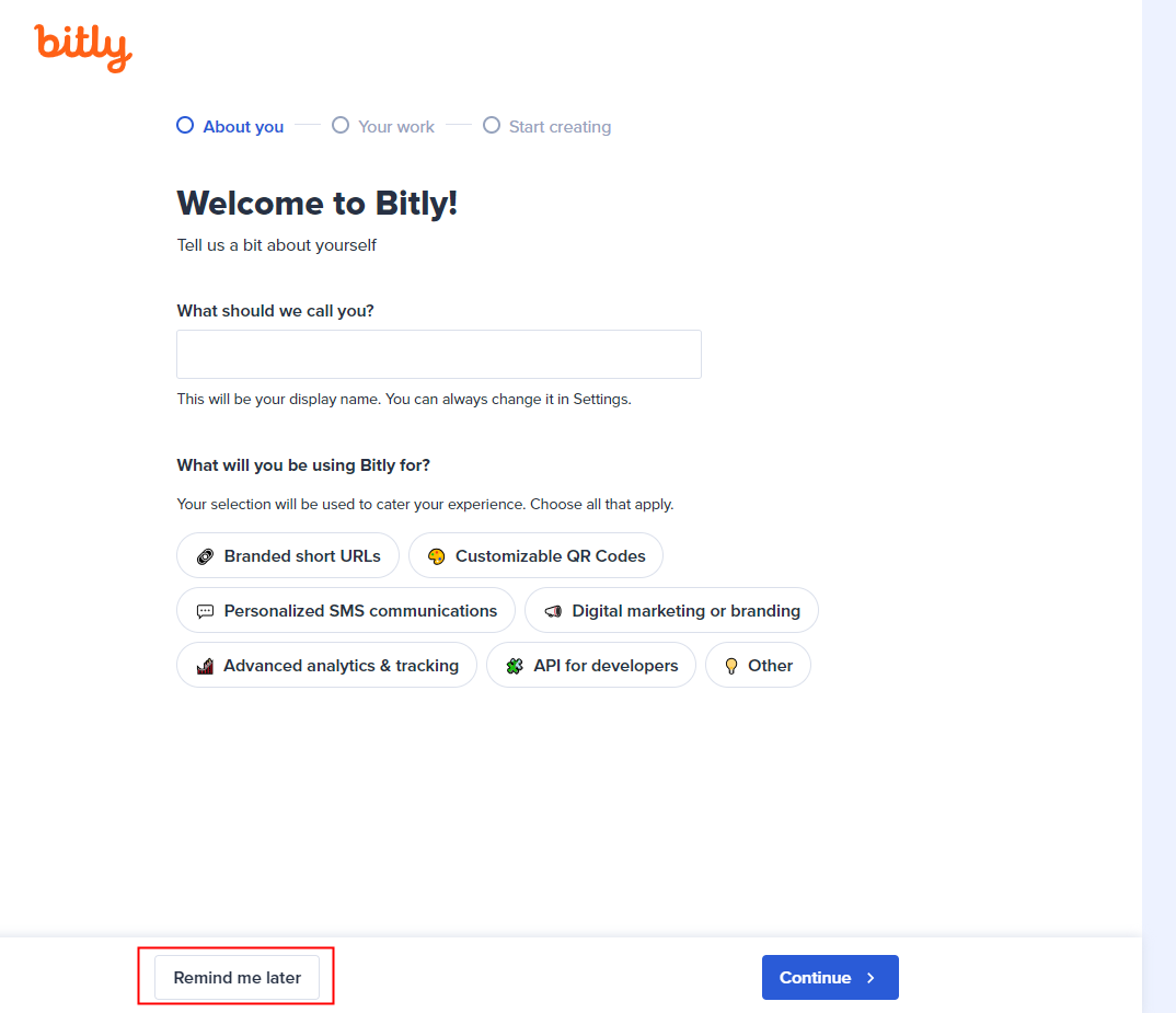bitly 링크 만들기