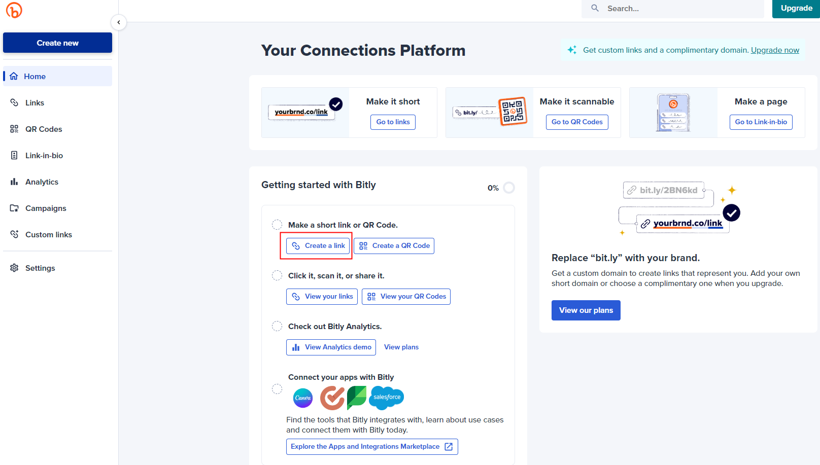 bitly 링크 만들기