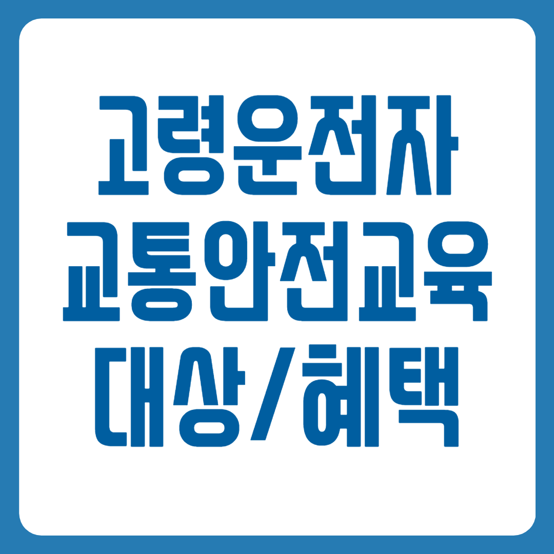 고령 운전자 교육 혜택